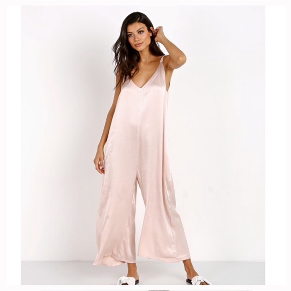 SOLD ** Anthropologie Lacausa Santi Jumpsuit Blush - Picture 3 of 4